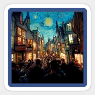 Starry Night in Diagon Alley Sticker